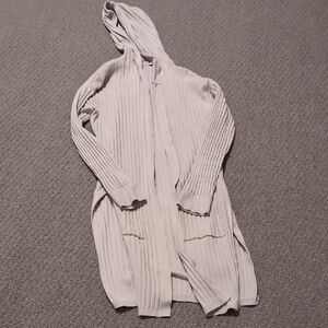 Hem & Thread Light Gray Knit Cardigan